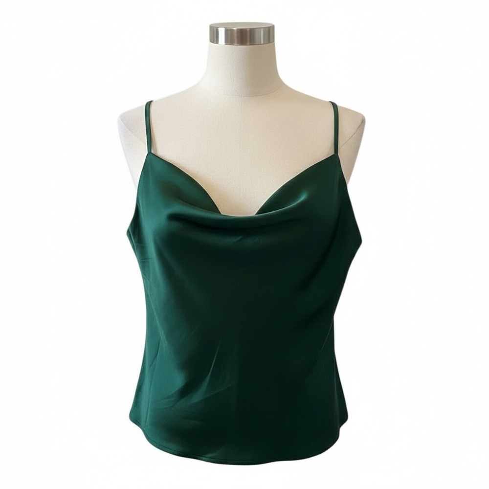 Showpo Top Tank Polyester Green Holiday Size 6 Adjustable Strap‎